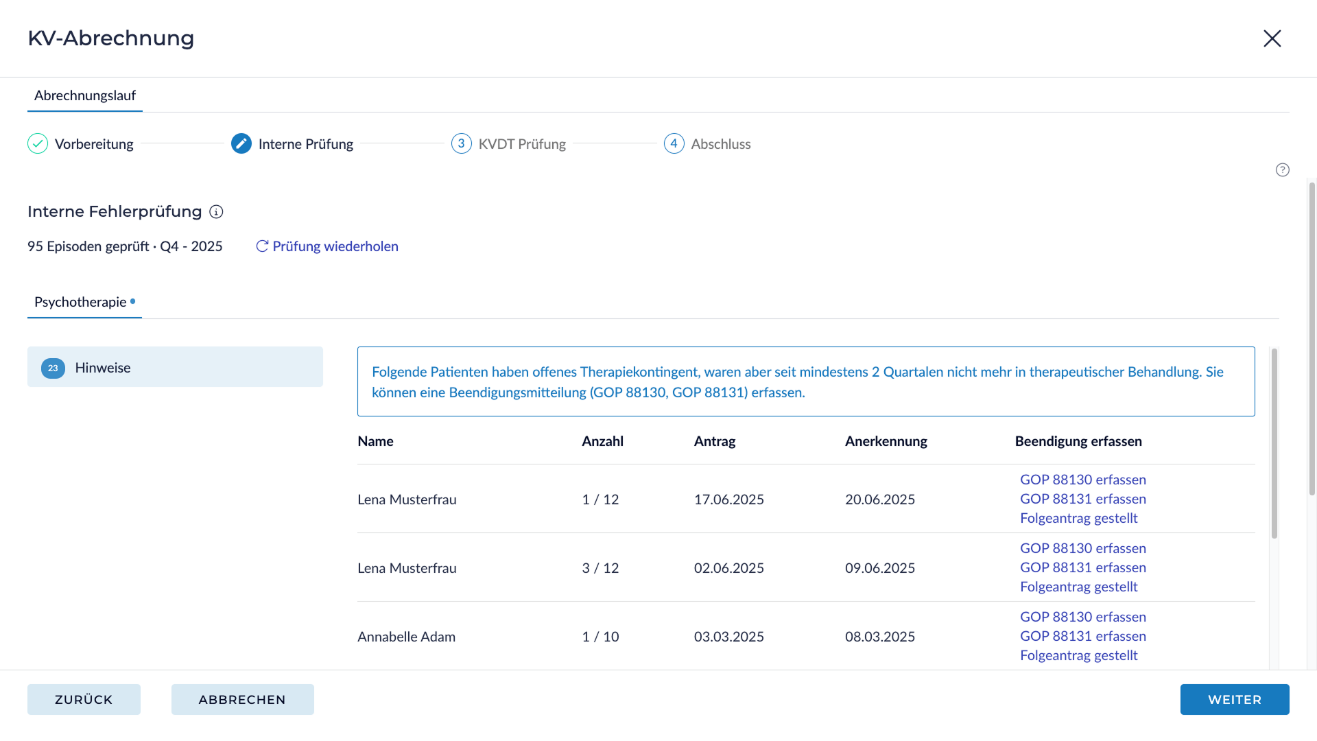 Die KV Abrechnung in RED medical