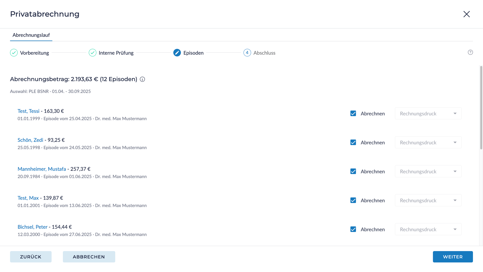 Die Privatabrechnung in RED medical